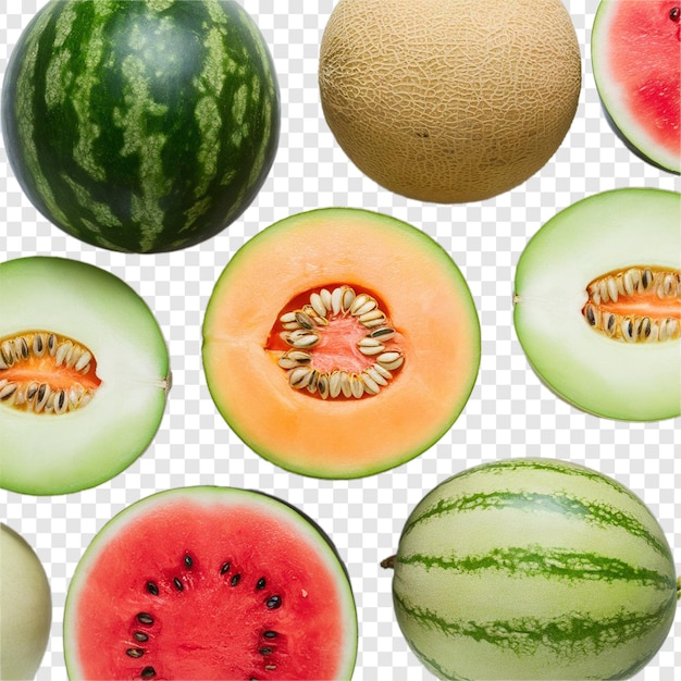 melons on a transparent background