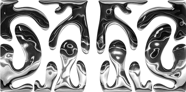 Melt Liquid Chrome fluid for template and backgrounds or pattern