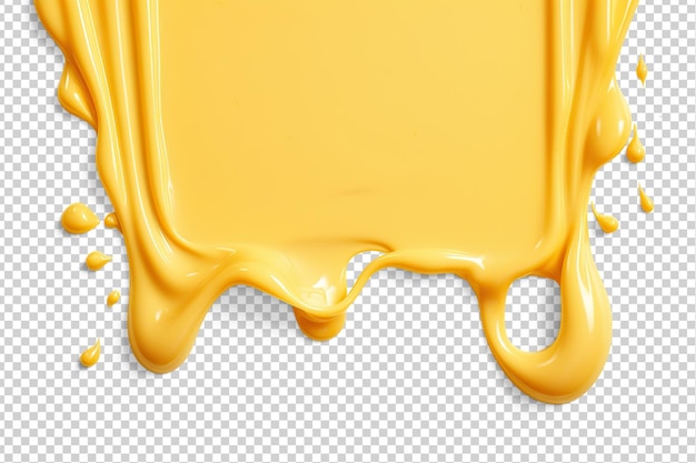 PSD melted cheese flow frame border label