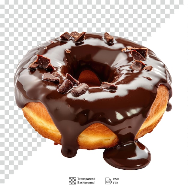 melted chocolate donut transparent background