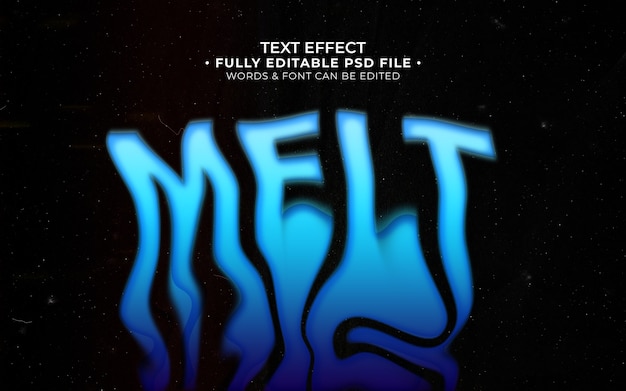 Melting text effect