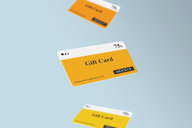 Membership Card, Gift Card, Smart Card, Discount card, Offer card 3d Mockups Template