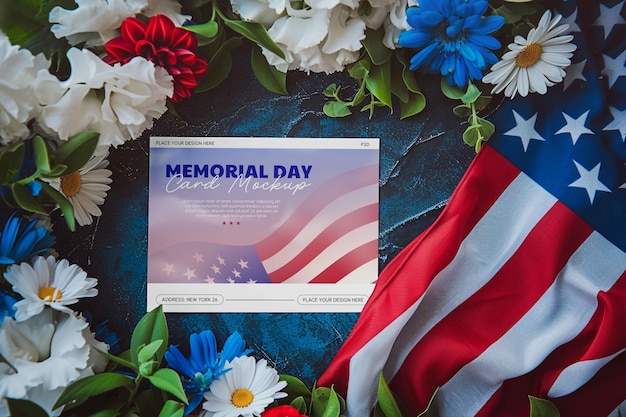 PSD memorial day frame mockup