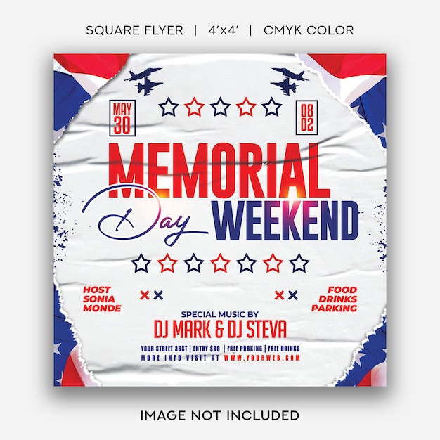 Memorial Day Party Flyer