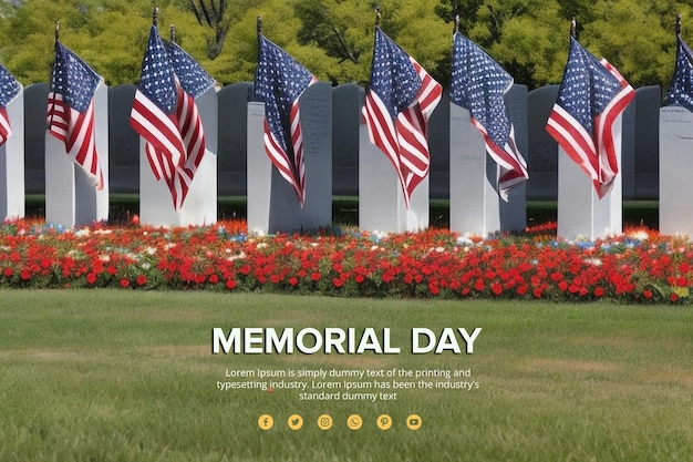 PSD memorial day psd banner design