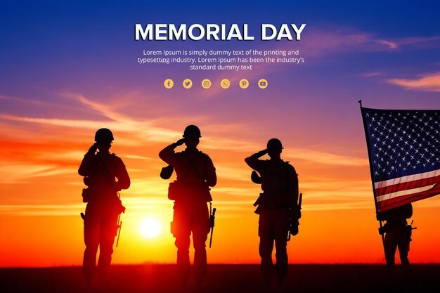 Memorial Day PSD Banner