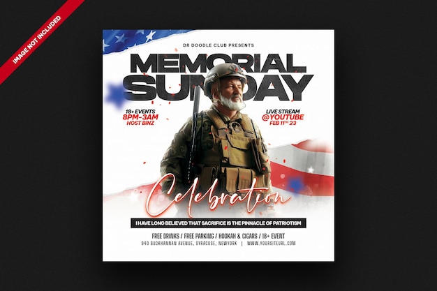 Memorial Day socials media template