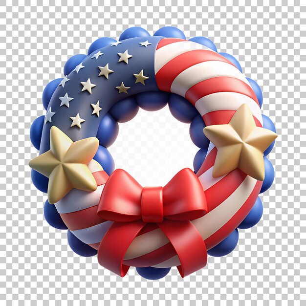 PSD memorial wreath png icon 3d with transparent background