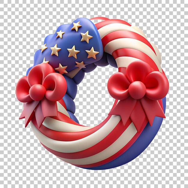 PSD memorial wreath png icon 3d with transparent background