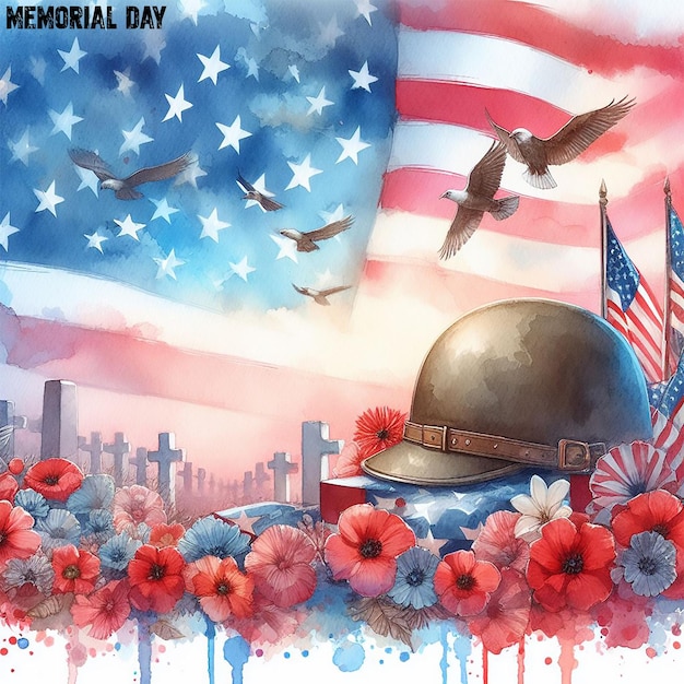 Memorials Day Social Media post design template