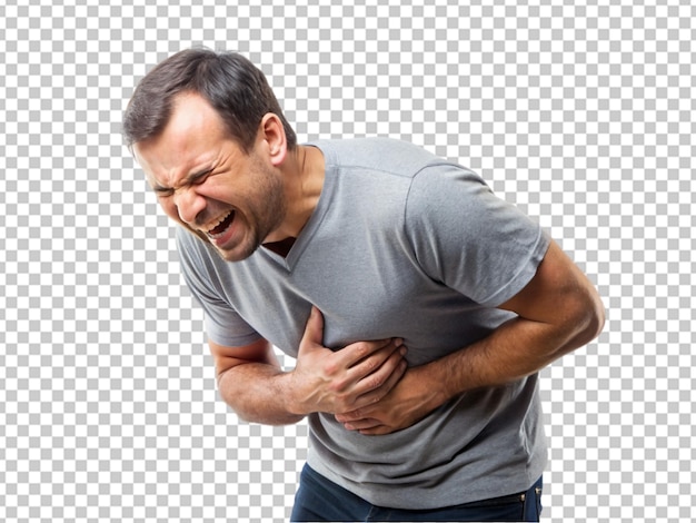 Men feeling heart pain png