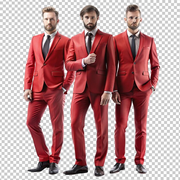 PSD men in red suit full body 3d