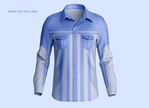 Men's Casual Long Sleeve Shirt Mockup