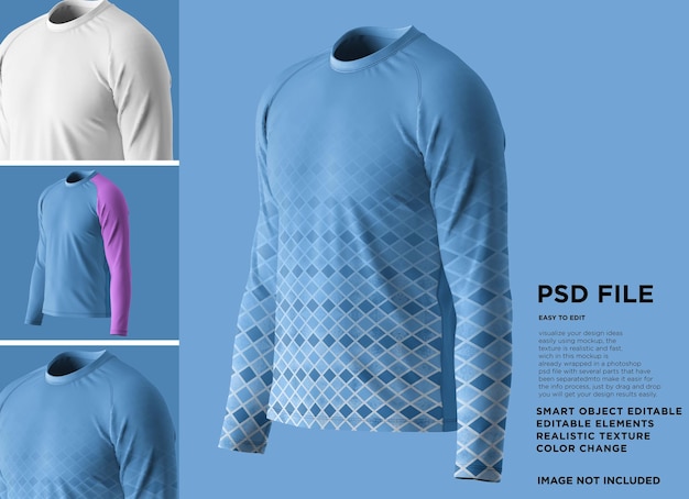 Men's Raglan Long Sleeve Mockup