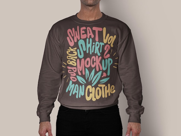 Men Sweatshirt Mockup