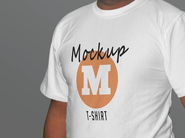 Men tshirt mockup front view tshirt mockup with background