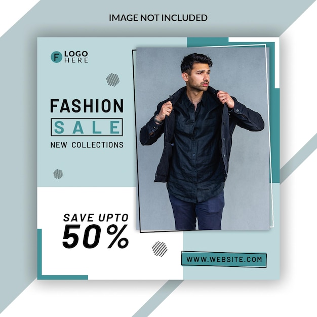 mens fashion social media banner template