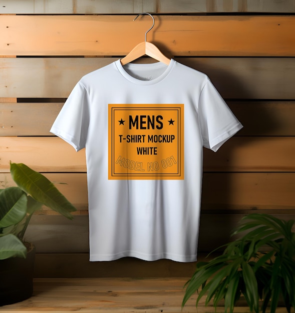 Mens hanging tshirt mockup design