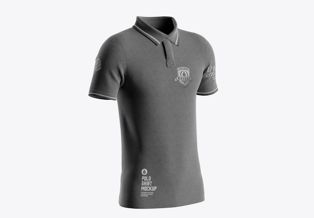 Mens Short Sleeve Polo Shirt Mockup