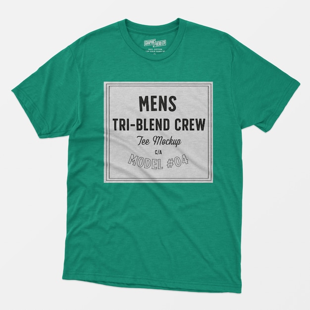 Mens tri-blend crew tee mockup 04