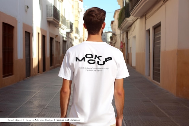 PSD mens tshirt mockup back print