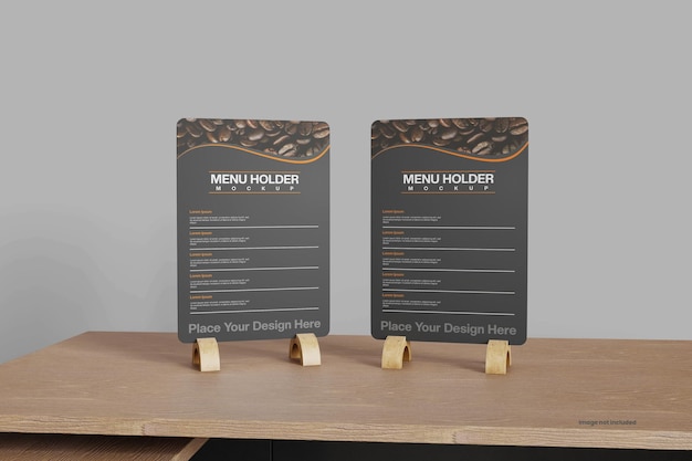 PSD menu holder mockup