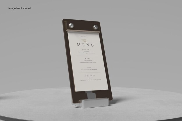 PSD menu mockup