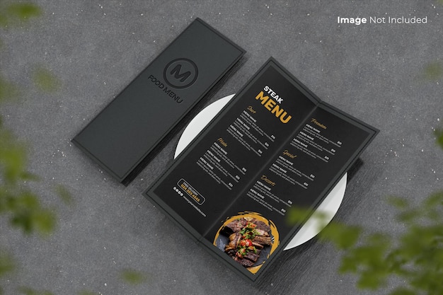 PSD menu mockups for restaurant