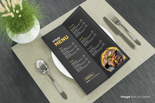 PSD menu mockups for restaurant