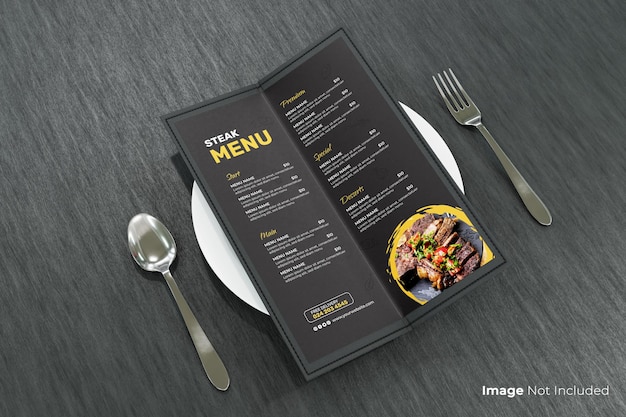 PSD menu mockups for restaurant