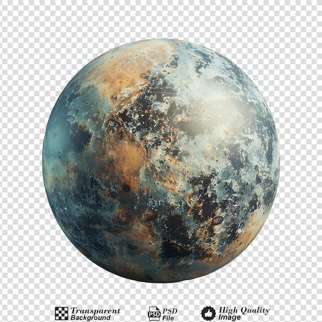 Mercury planet or foreign planet isolated on transparent background