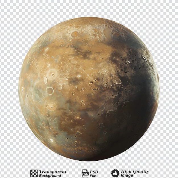 Mercury planet or foreign planet isolated on transparent background