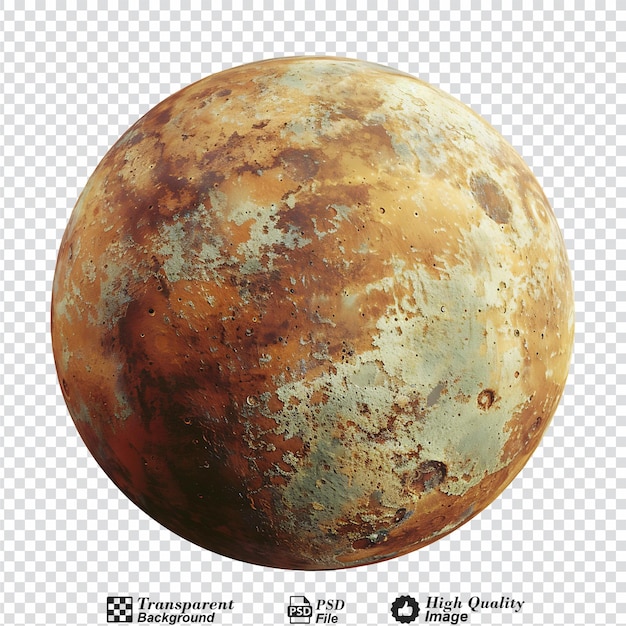 Mercury planet or foreign planet isolated on transparent background