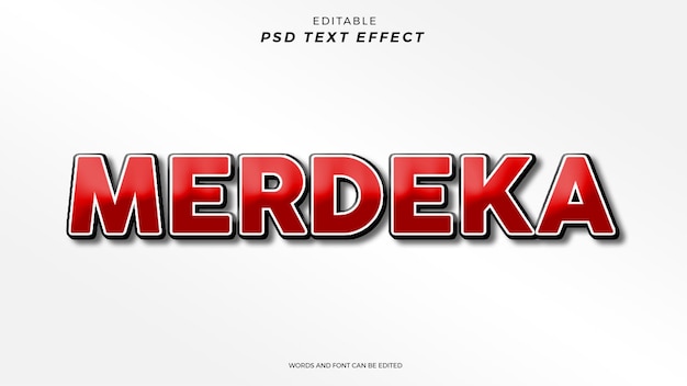 MERDEKA TEXT EFFECT EDITABLE DESIGN