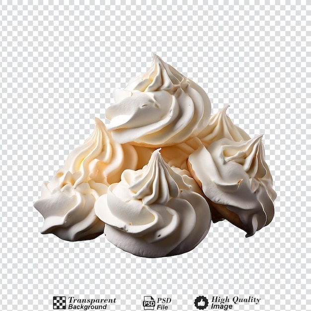 meringues isolated on transparent background