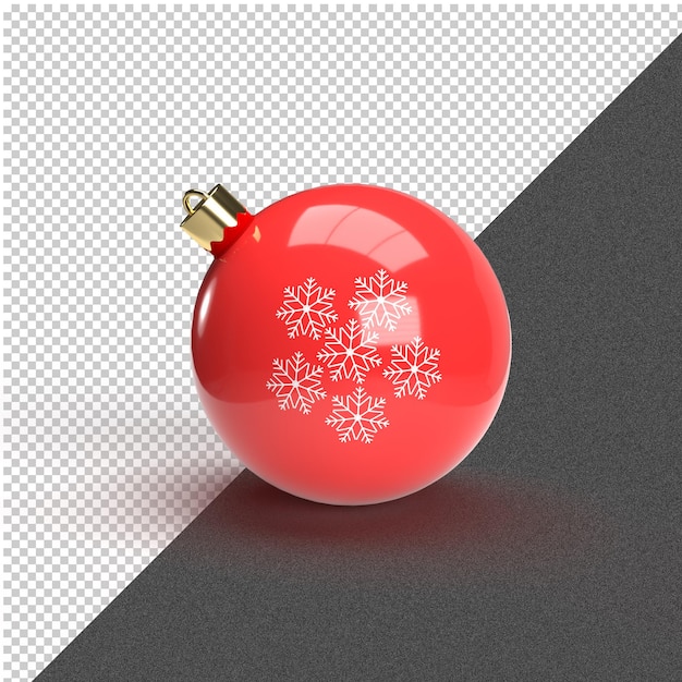 Merry Christmas 3d ball rendering,  Christmas and Happy New Year design concept, 3d Illustration