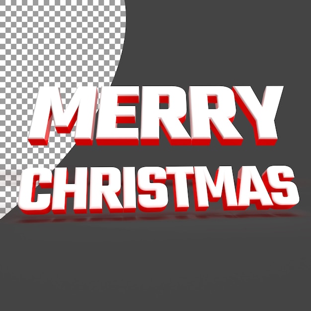 Merry Christmas 3d rendering removable background 3d illustration design