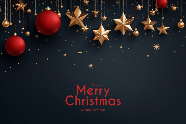 Merry Christmas background with beautiful decoration