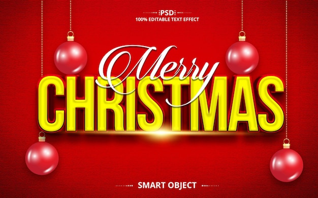 Merry Christmas best creative text effect design