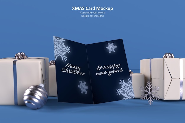 Merry Christmas Card Mockup