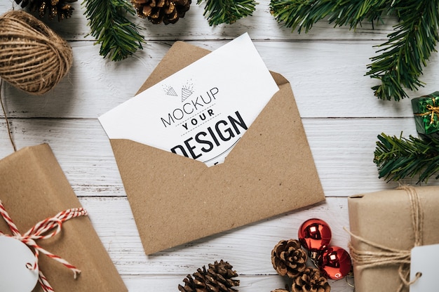 Merry christmas greeting card PSD