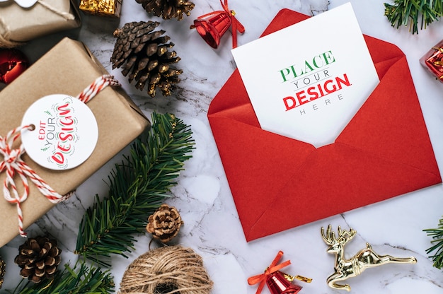 PSD merry christmas greeting card psd