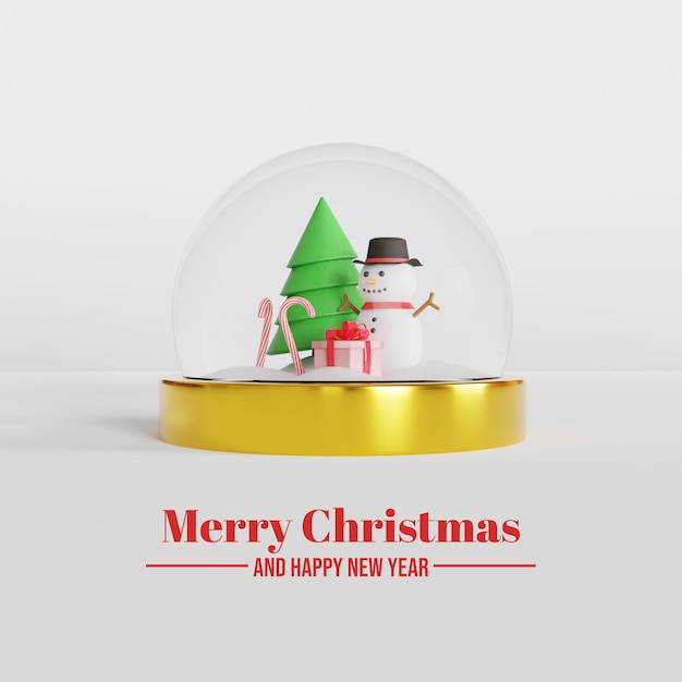 merry christmas and happy new year 3d banner background