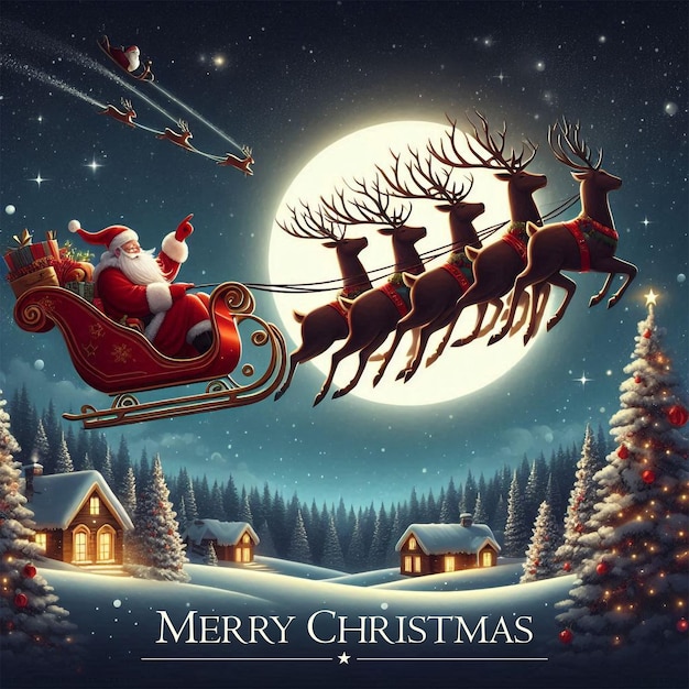 PSD merry christmas and happy new year background greeting card banner poster template