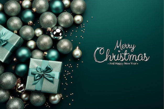 Merry christmas and happy new year background