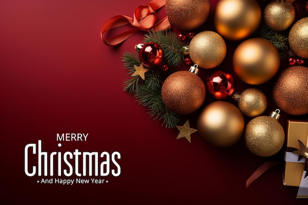 Merry christmas and happy new year background