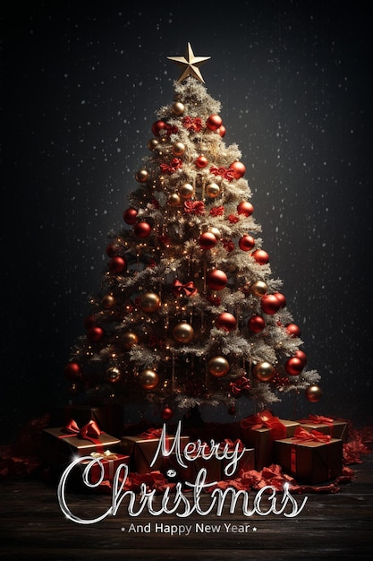 Merry christmas and happy new year background