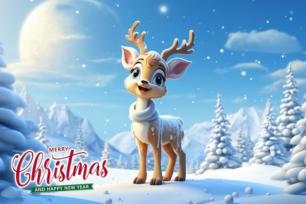 PSD merry christmas and happy new year background