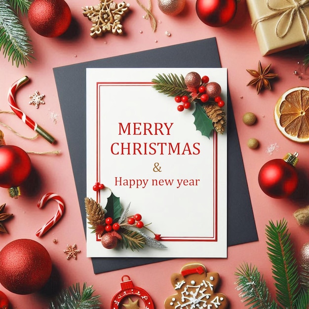 Merry Christmas and new year Gift background