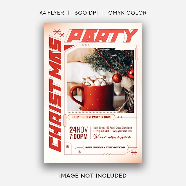 Merry Christmas Party Flyer Template